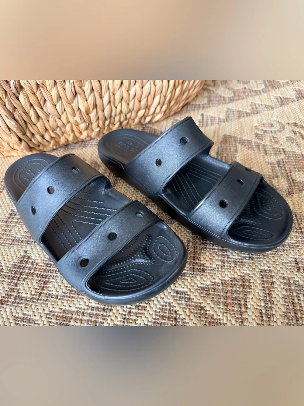 CROCS Classic Black Slide Sandals Unisex Size Mens 10 Womens 12